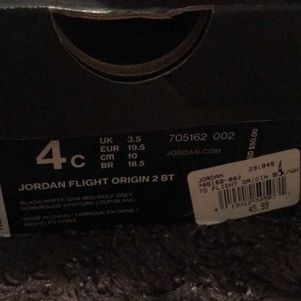Jordan FLIGHT origin 2BT toddler shoes - Picture 2 of 2